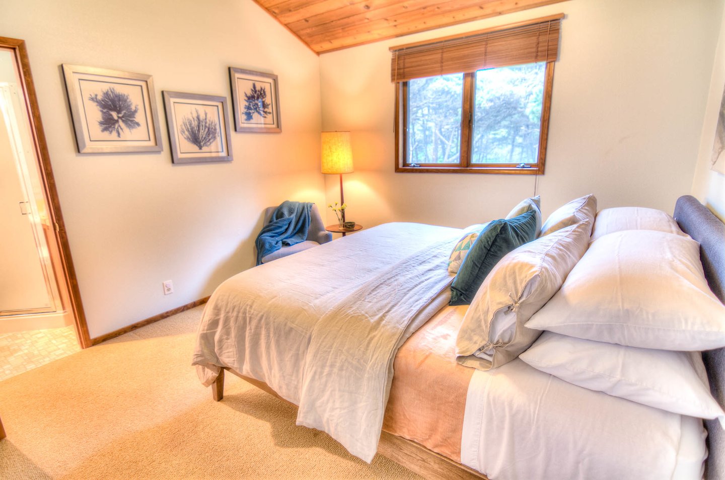 The king suite has an attached bath for a little bit of privacy!