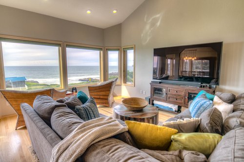 Snuggle up on the sofa for an evening of movies on the 75