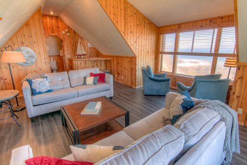 Views from the comfort of the upstairs sitting room.