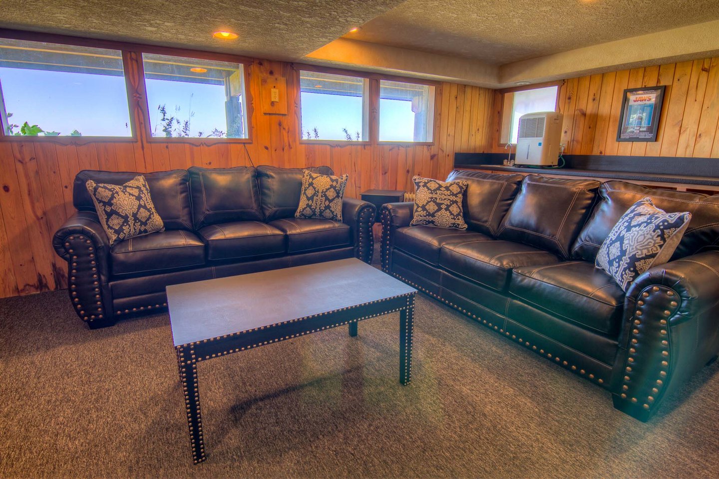 Basement sitting area.