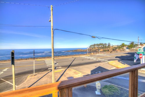 Watch for whales from the spacious balcony.