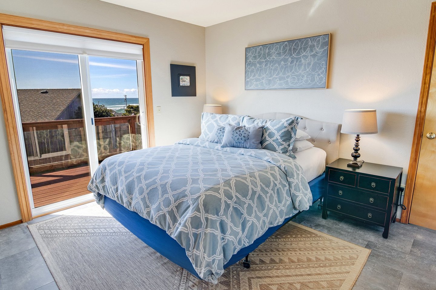 Bring the outdoors in with the patio right outside this bedroom.