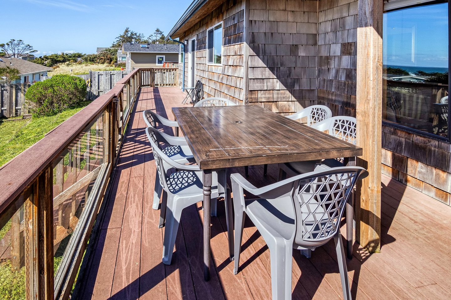 Relax on the deck and watch the different moods of the ocean.