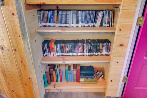 Large movie collection provided  for hours of entertainment!