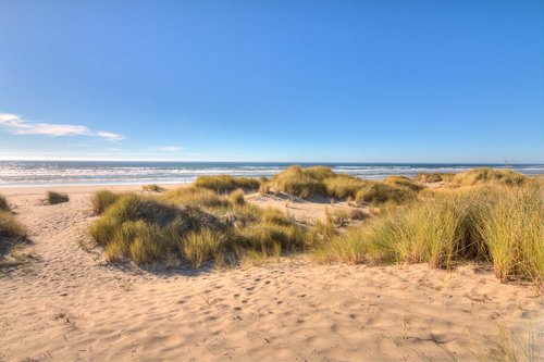 Wander over the dunes to miles of sandy beach.