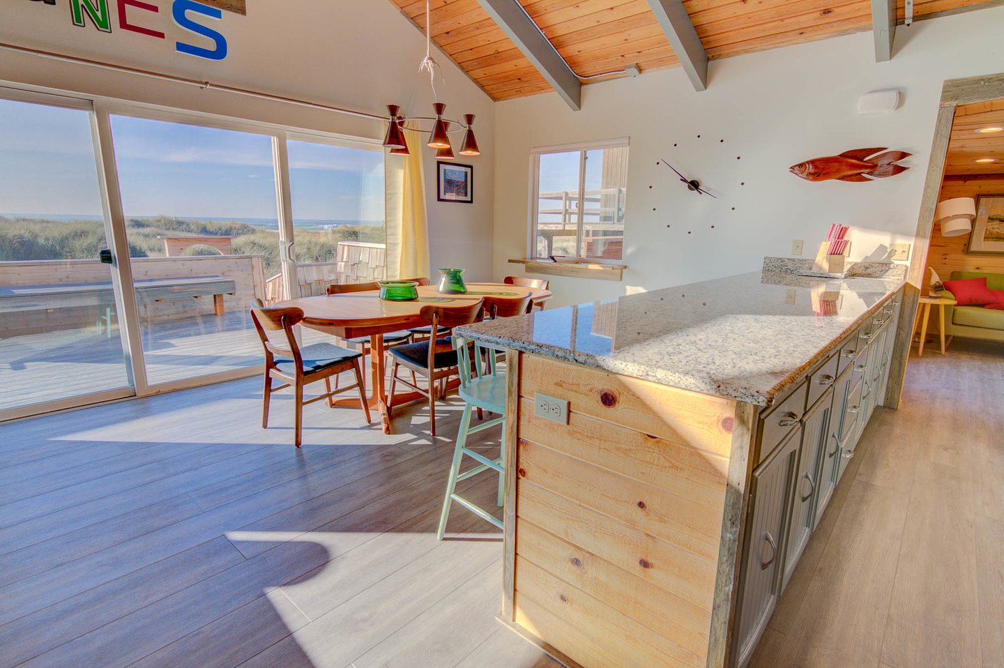 Dining/kitchen is open to the rest of the home - great for conversation while the cook is in the kitchen.