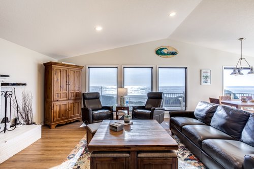 Large windows let in the view and the light.