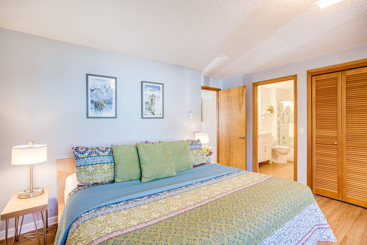 Enjoy the comfort of the king bed in this master suite.