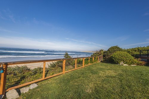 This dog friendly home has an inviting space for the pups to run.
