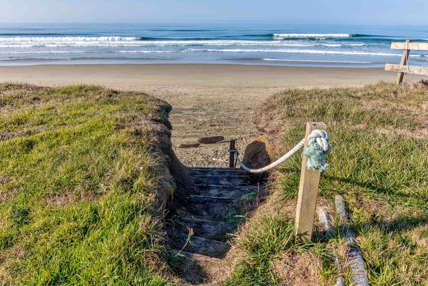 Private beach access is perfect for the family.