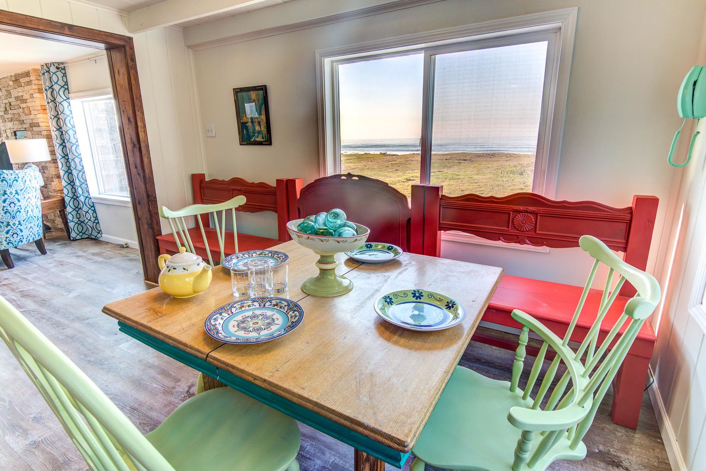 Sit at the kitchen table and watch the boats and whales go by!