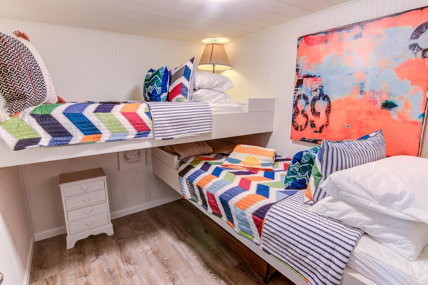 This wonderful bunk room is perfect for kids or kids at heart!