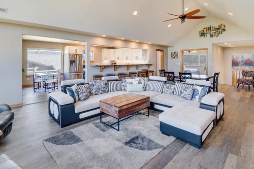 This open concept allows for a light and bright room.