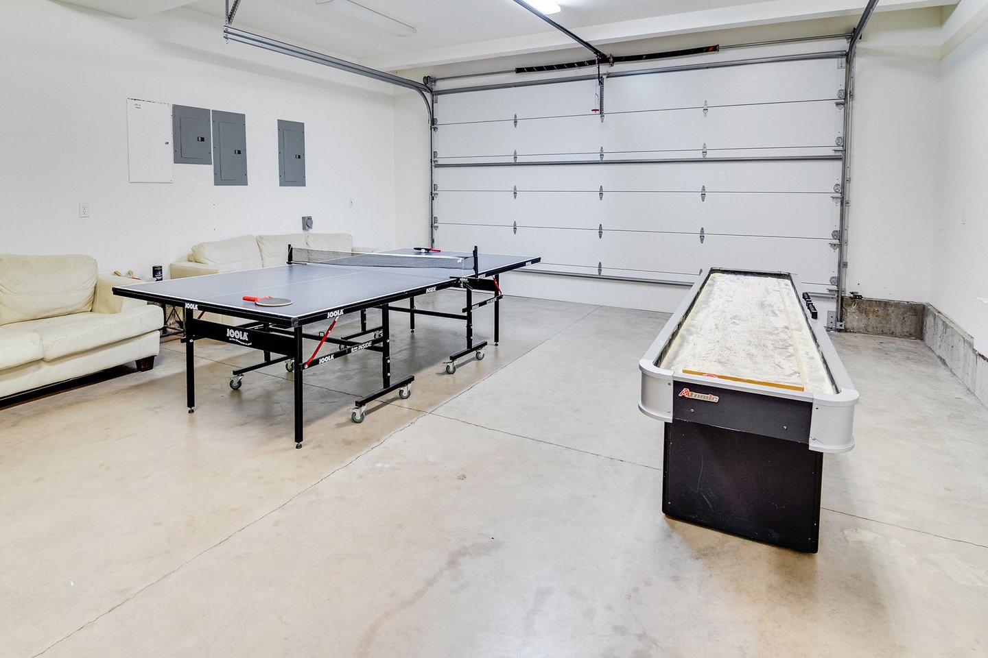 Take your pick of games in the garage.