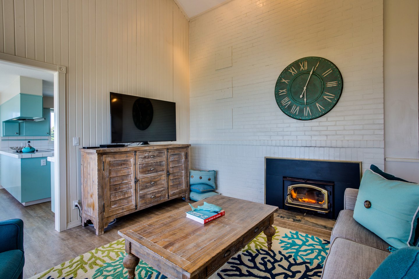 Snuggle up by the fire and enjoy vacation!