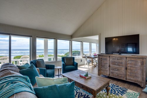 Panoramic views from the living room.