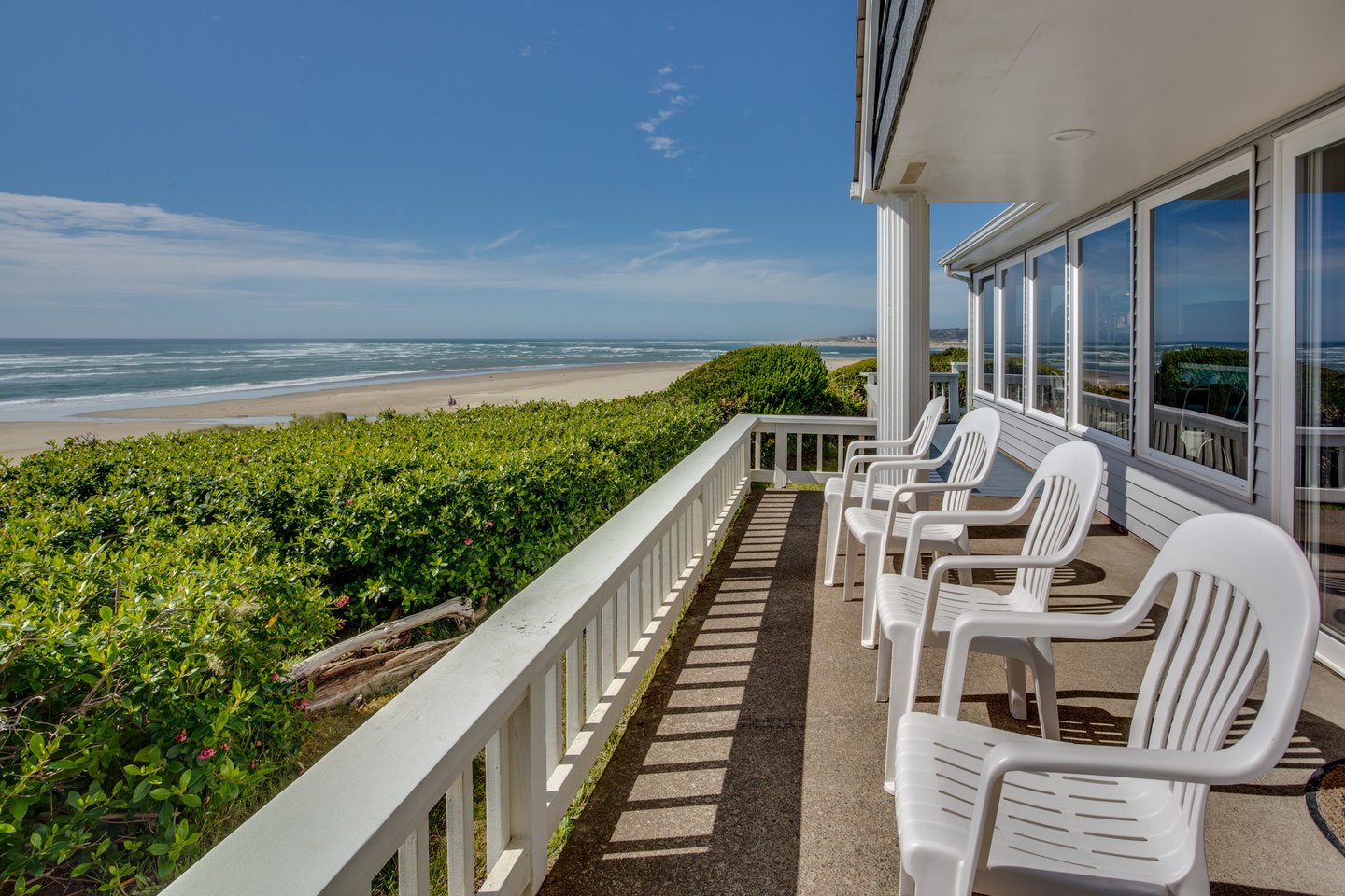 Watch the ocean waves from the comfort of the deck.