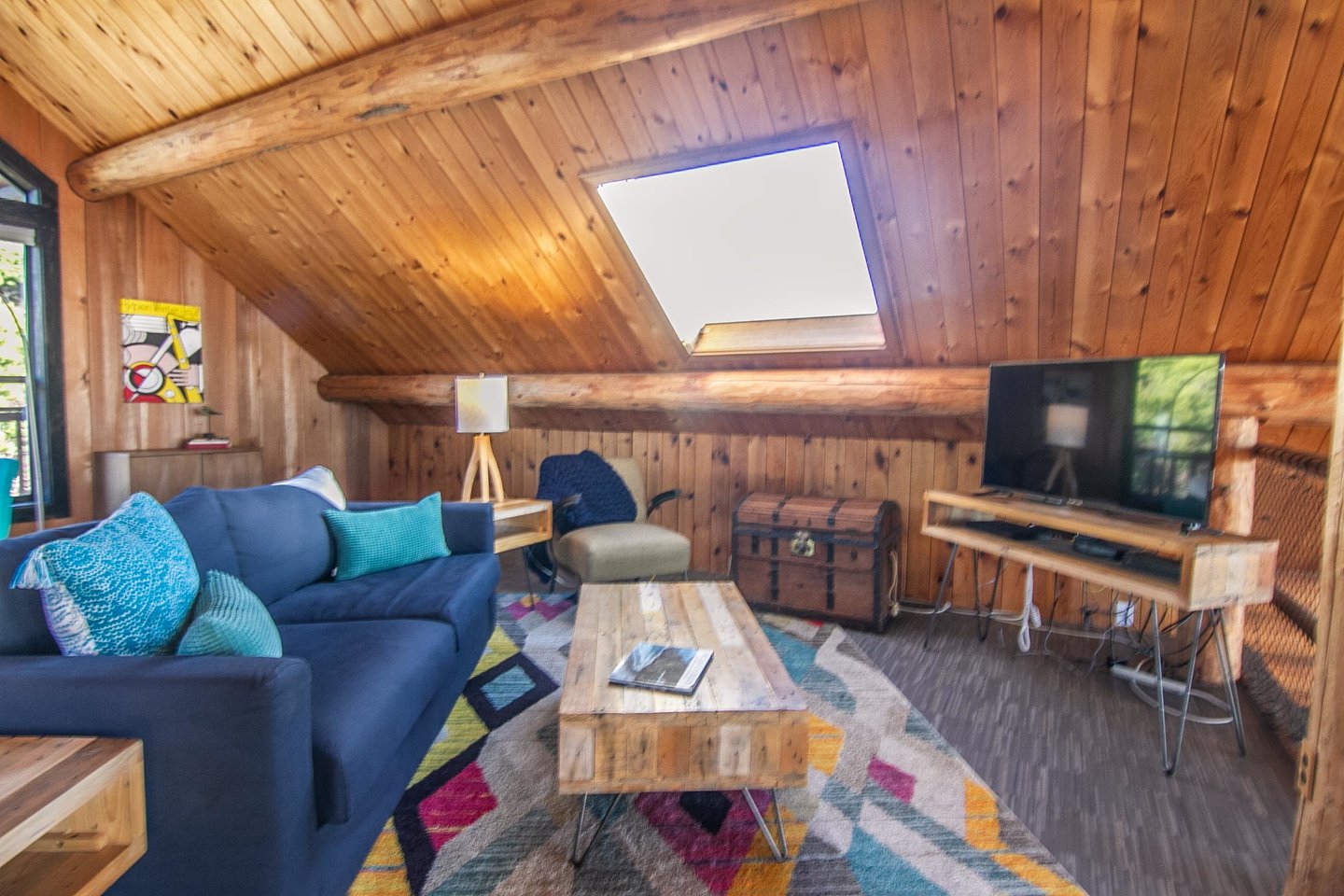 Enjoy the bright and sunny loft space for additional seating.