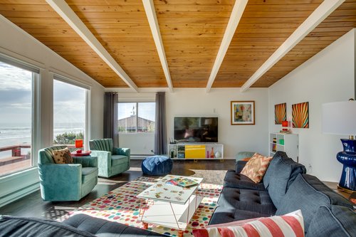 Plenty of space and seating for friends and family in the second floor living room.