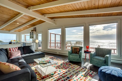 Curl up on the sofa and enjoy the expansive view.