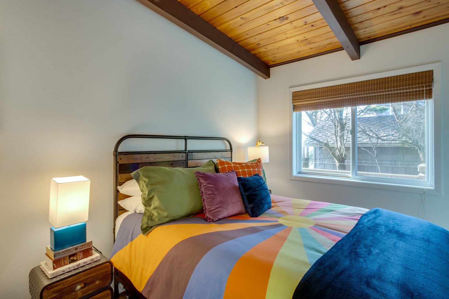 Snuggle up in the queen bed in another second floor bedroom.