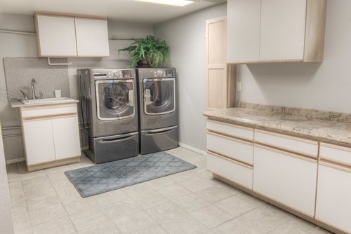 Spacious laundry room on the first floor