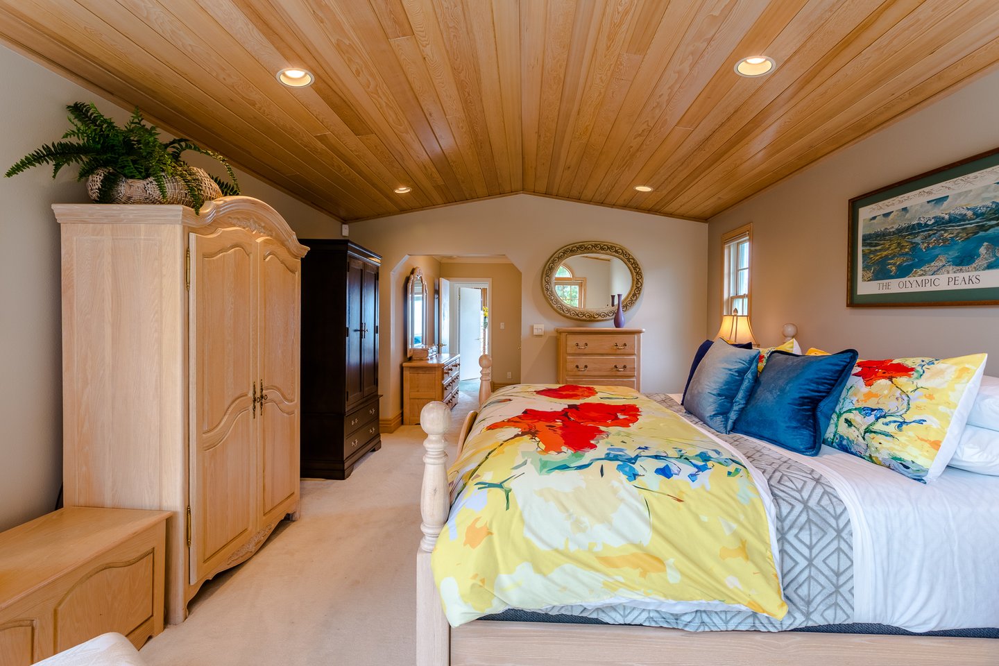 Plenty of space in this bedroom.