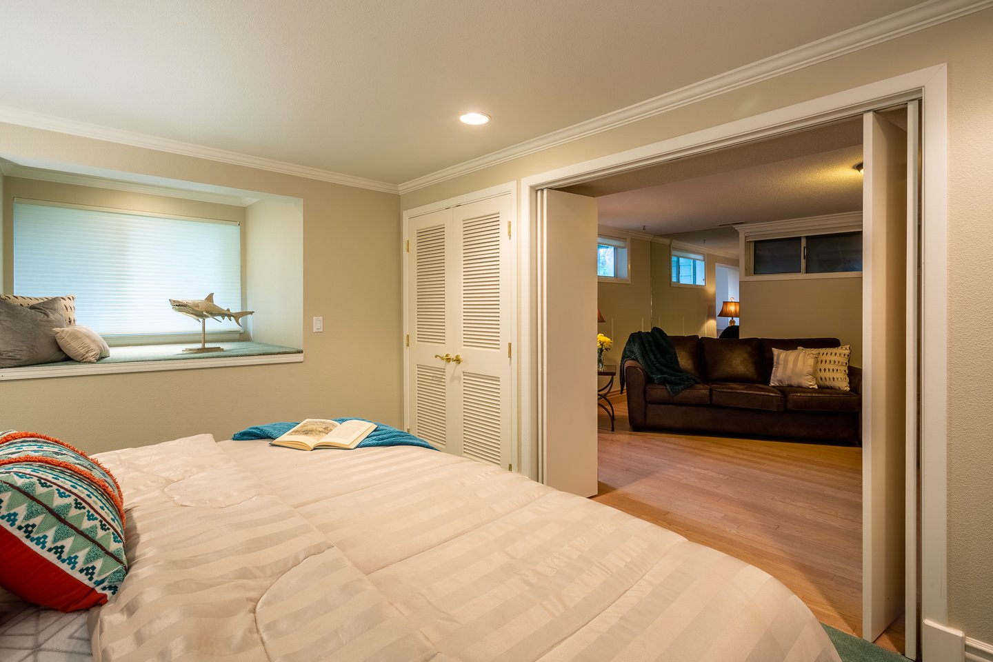 Fourth bedroom is located right off the downstairs den.