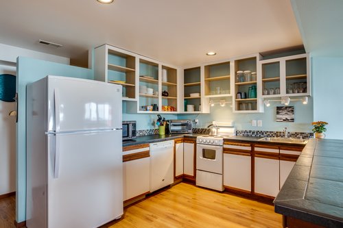 Cook up some great meals in the fulling stocked kitchen.