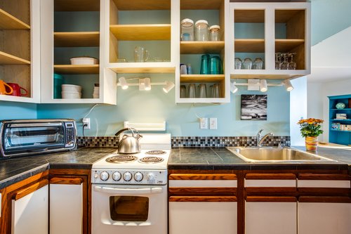 The apartment sized range is a great addition to the kitchen.