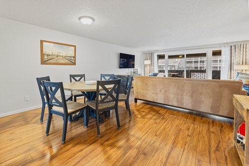 Dining for six is available in this living/dining great room.
