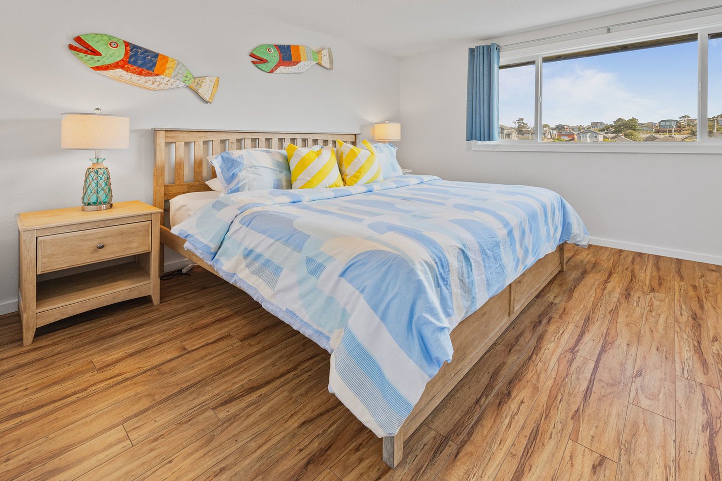 Spacious and comfy bedroom.