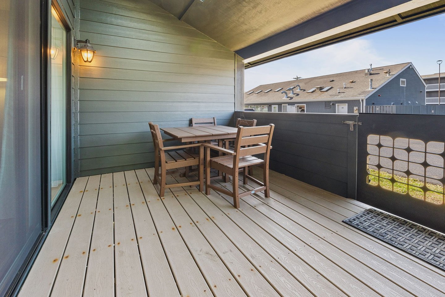 Sit out on your private deck and enjoy the salty sea air.