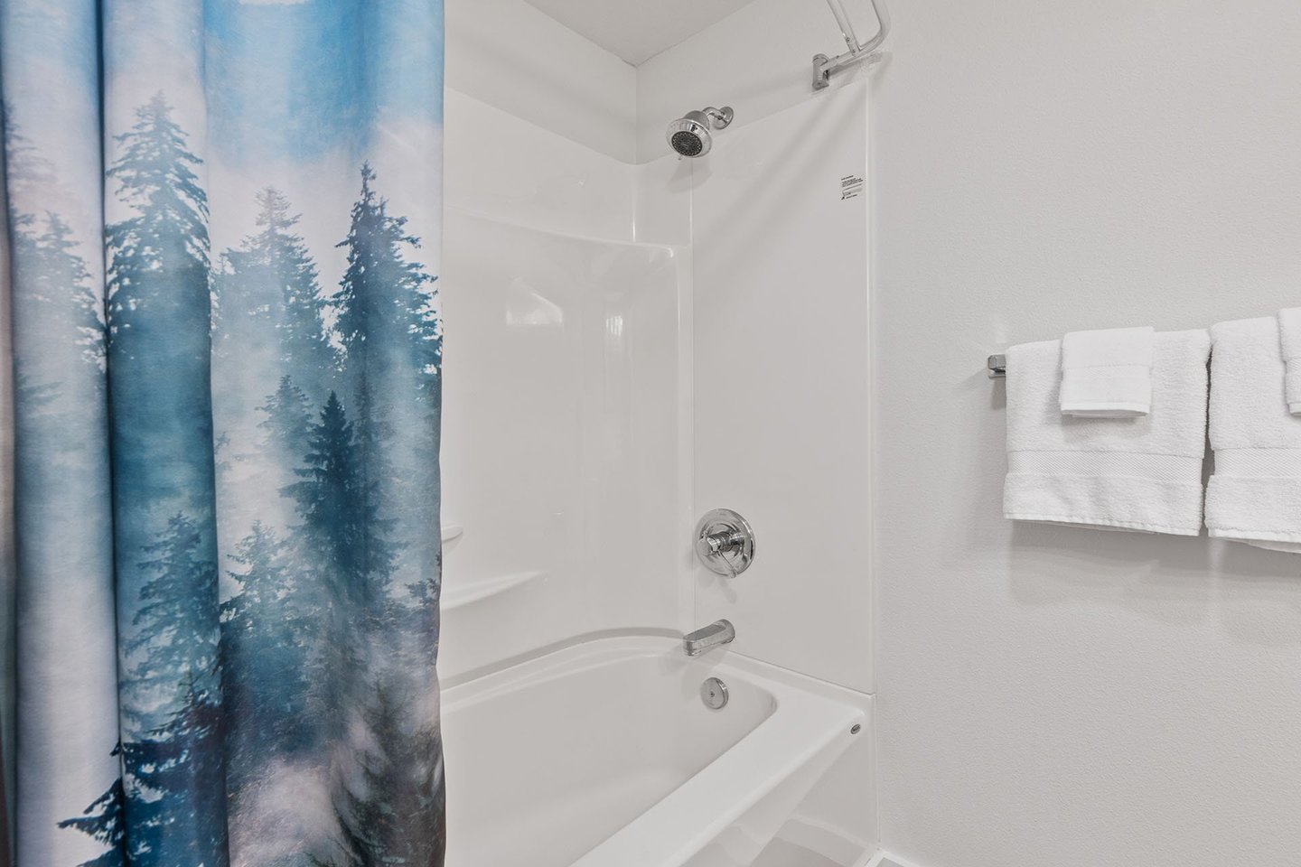 Tub/shower combo in the full bath.
