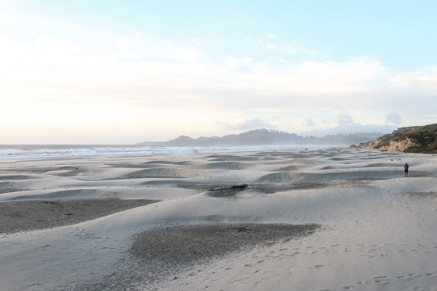 Ever changing views of the sandy beach.