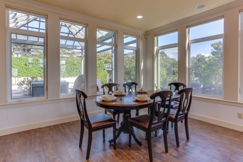 The dining room is fabulous to play games or enjoy a family meal.