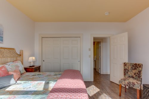 Just across the hall is a roomy bathroom.