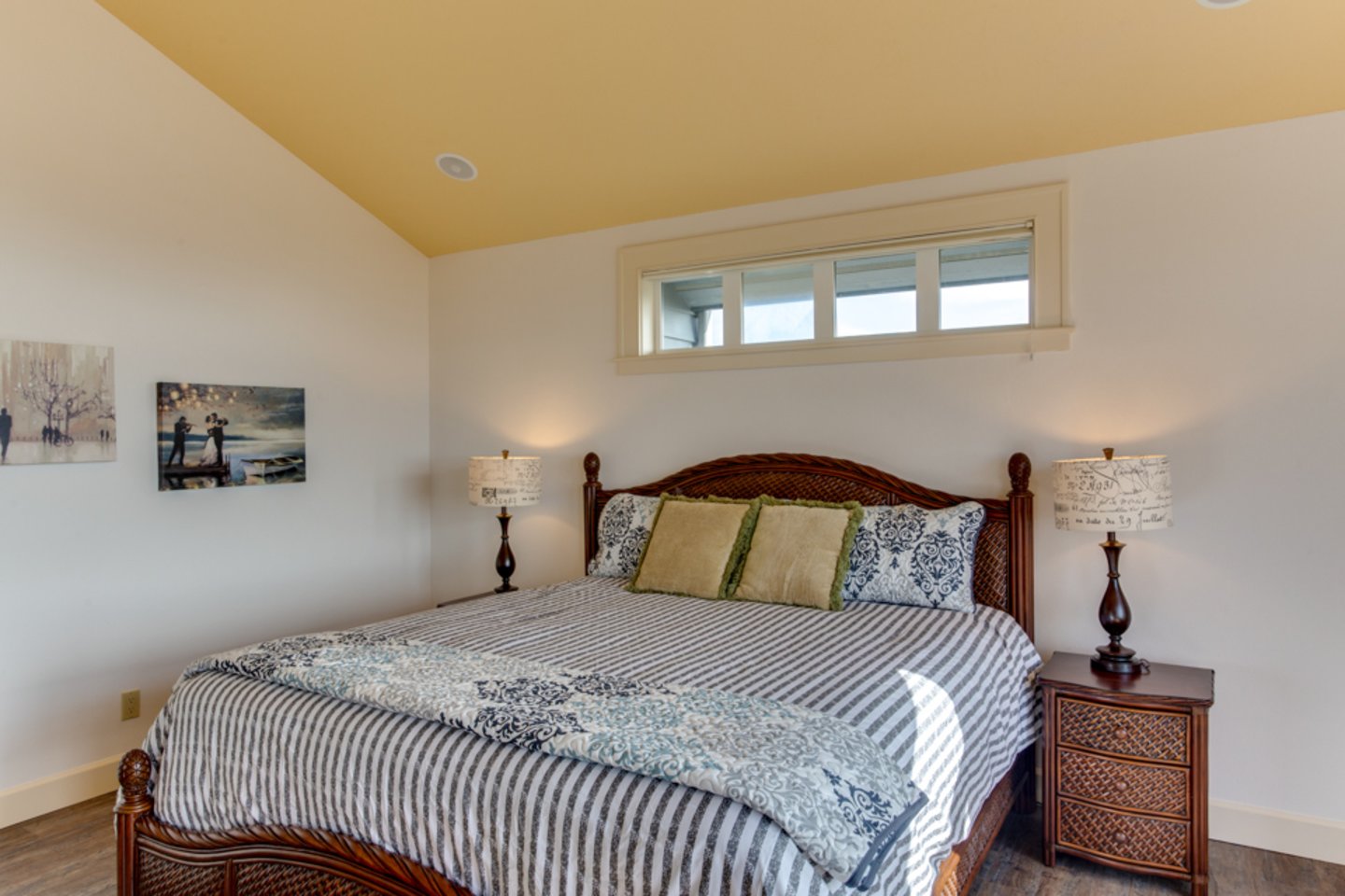 The first king ensuite upstairs is a great getaway from the hustle and bustle.