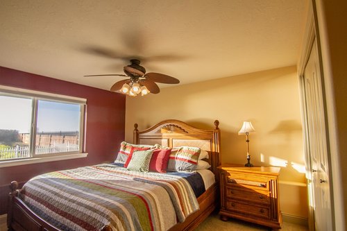 Watch tv or the ocean from this cozy king bed.