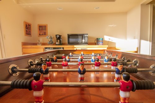 Start some friendly competition with foosball.