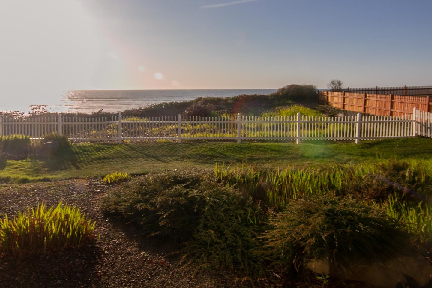 The fenced-in yard is perfect for kids and dogs.