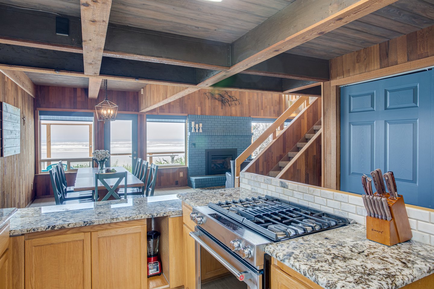 All new stainless steel appliances are perfect for the family chef.