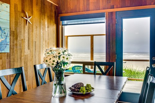 Dine with a view of the ocean or open up the door to hear the waves.