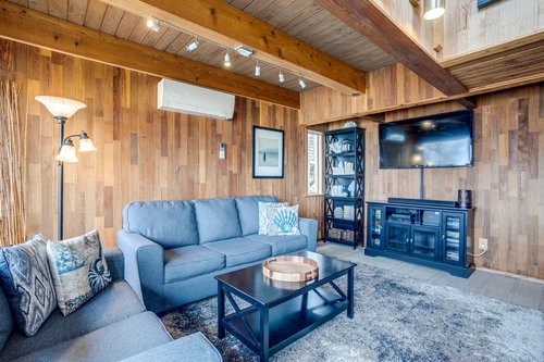 Plenty of space in the living room for the whole family.