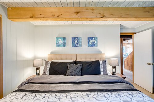 The master bedroom with king bed.