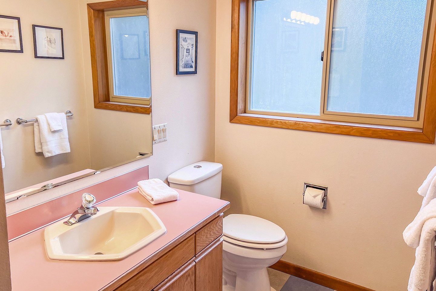 The second upstairs bathroom.