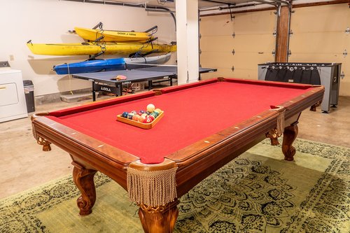 Rack up a game of pool.