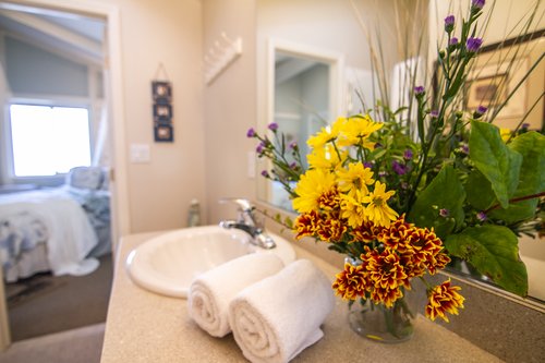 Refresh in the upstairs bathroom.