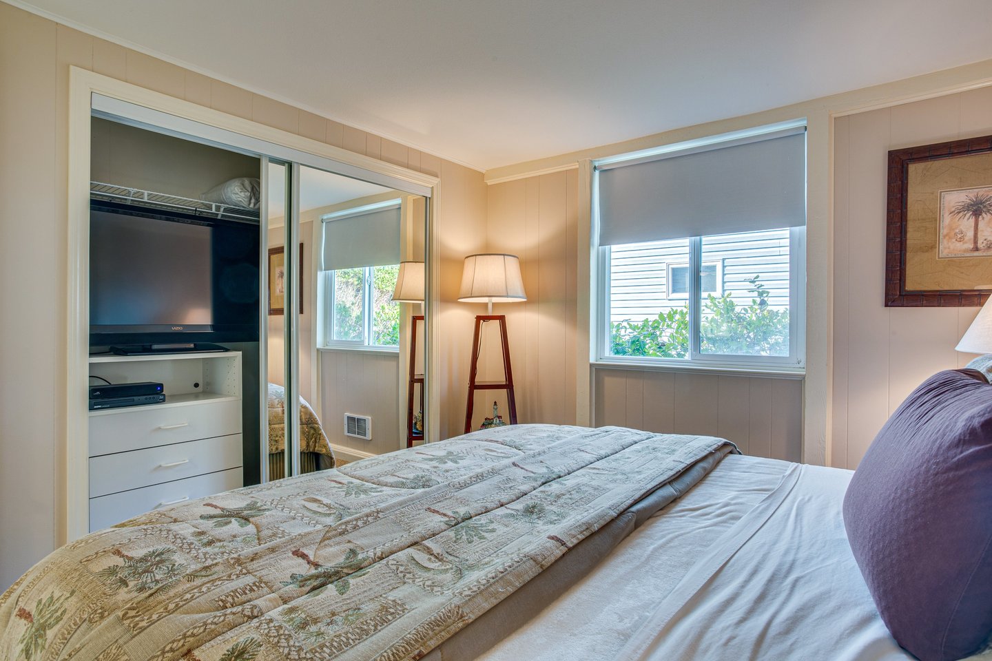 Watch late night television from the comfort of bed.