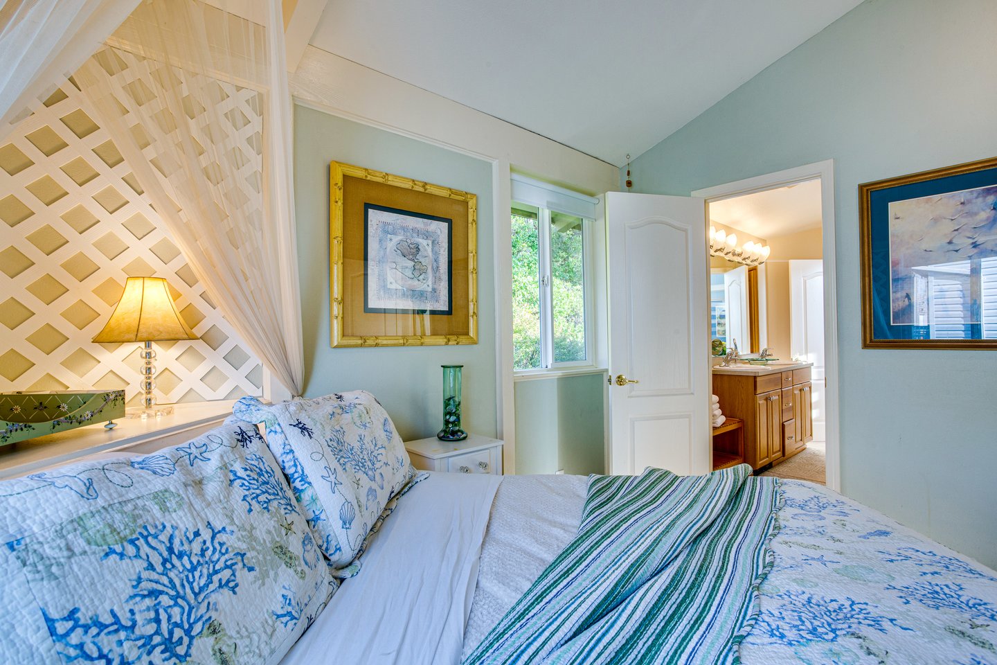 This bedroom shares the jack and jill bathroom.